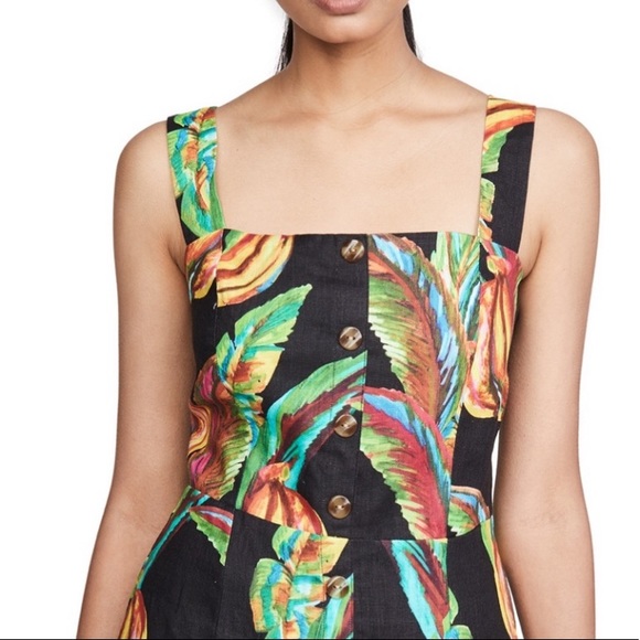 NWT Farm Rio Womens Preta Banana Linen Mini Dress - Picture 5 of 5